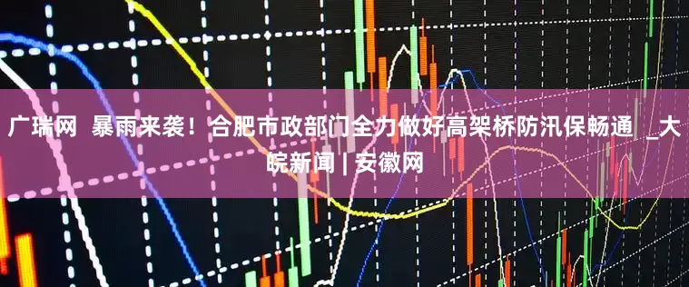 广瑞网  暴雨来袭！合肥市政部门全力做好高架桥防汛保畅通  _大皖新闻 | 安徽网